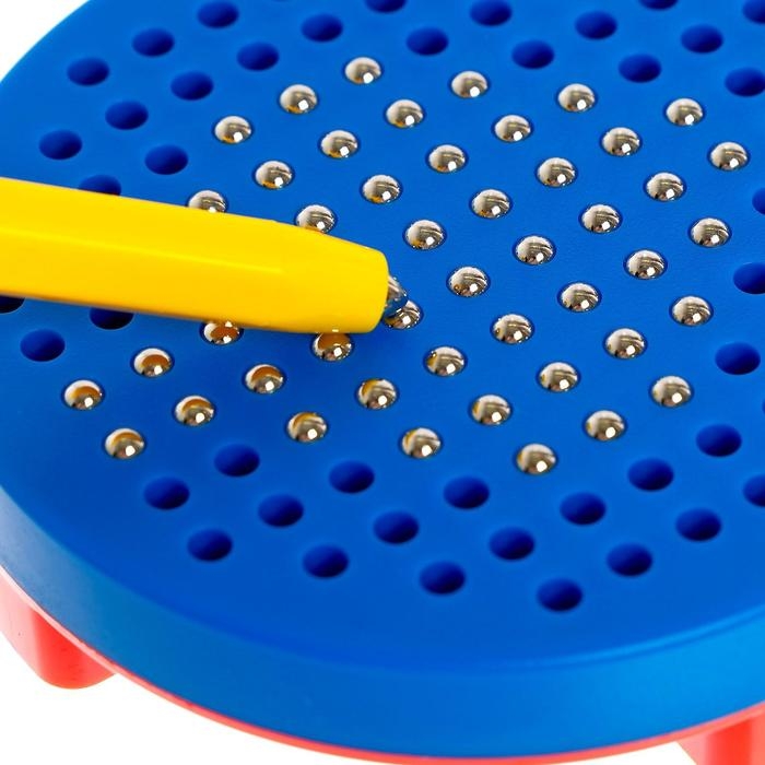 Планшет обучающий «Магнитное рисование», 120 отверстий, с креплением на обороте, цвет голубой