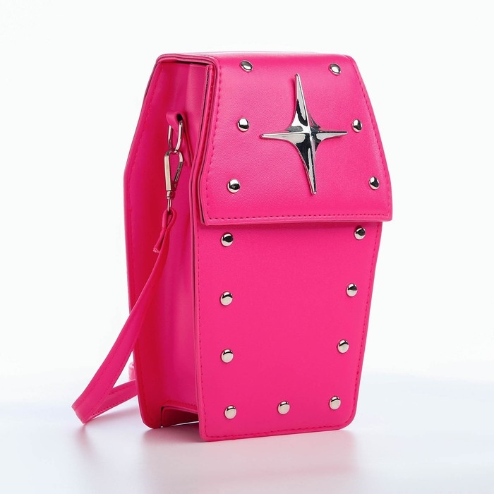 Сумка молодёжная на магните, цвет розовый Сумка молодёжная на магните, цвет розовый