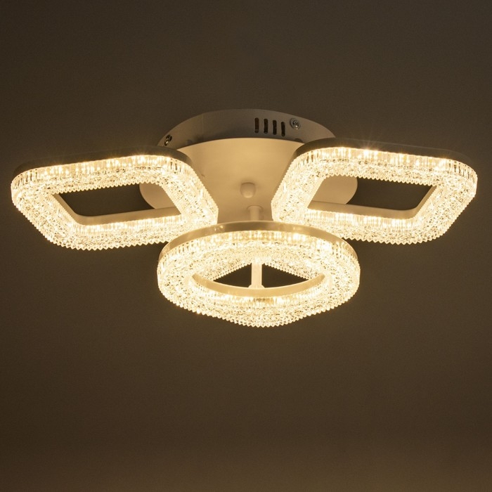 Люстра с ПДУ Люстра с ПДУ "Нонна" LED 68Вт 3000-6000Вт белый 39х39х12,5см BayerLux