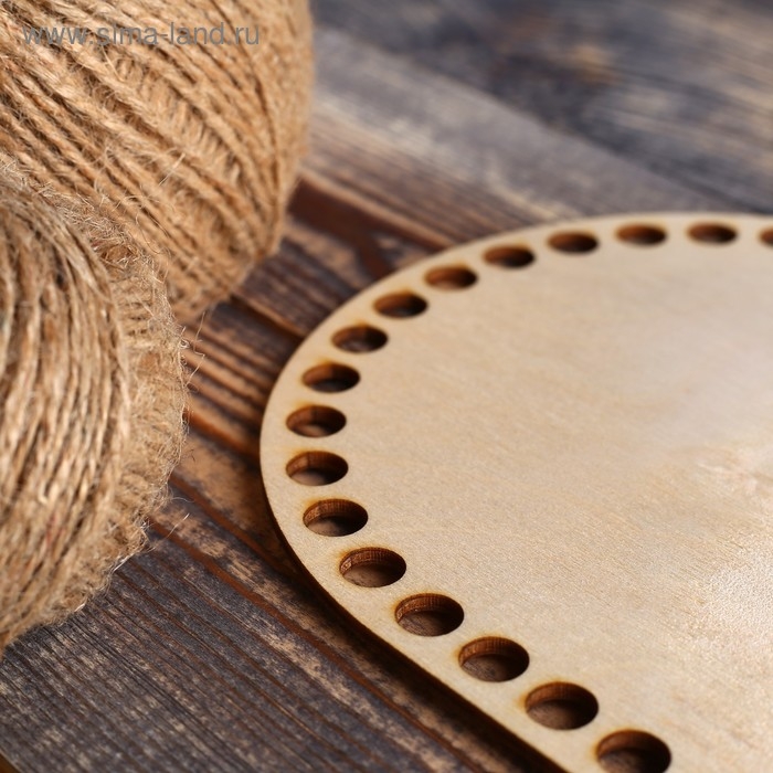 Заготовка для вязания Заготовка для вязания "Овал параллельный", донышко фанера 3 мм, 20×15 см, d=10мм