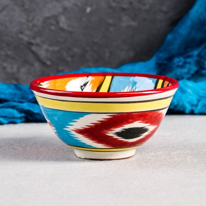 Пиала Риштанская Керамика  Пиала Риштанская Керамика "Атлас", 11,5 см, большая, разноцветный