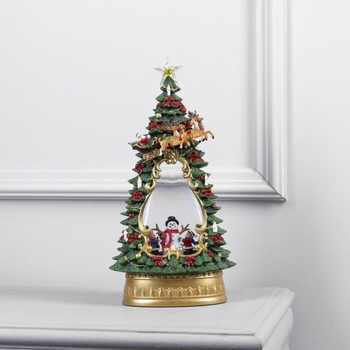 Светодиодная фигура «Ёлка с детьми и снеговиком» 19 × 35 × 11 см, пластик, батарейки ААх3 (не в комплекте), USB, свечение тёплое белое Светодиодная фигура «Ёлка с детьми и снеговиком» 19 × 35 × 11 см, пластик, батарейки ААх3 (не в комплекте), USB, свечение тёплое белое