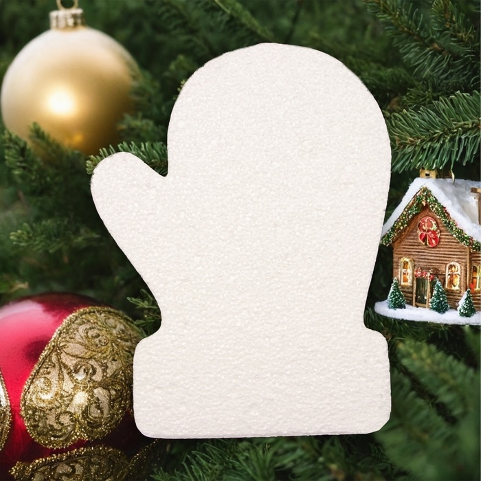 Заготовка из пенопласта Заготовка из пенопласта "Варежка с узором", рельеф, 30 см х 3 см