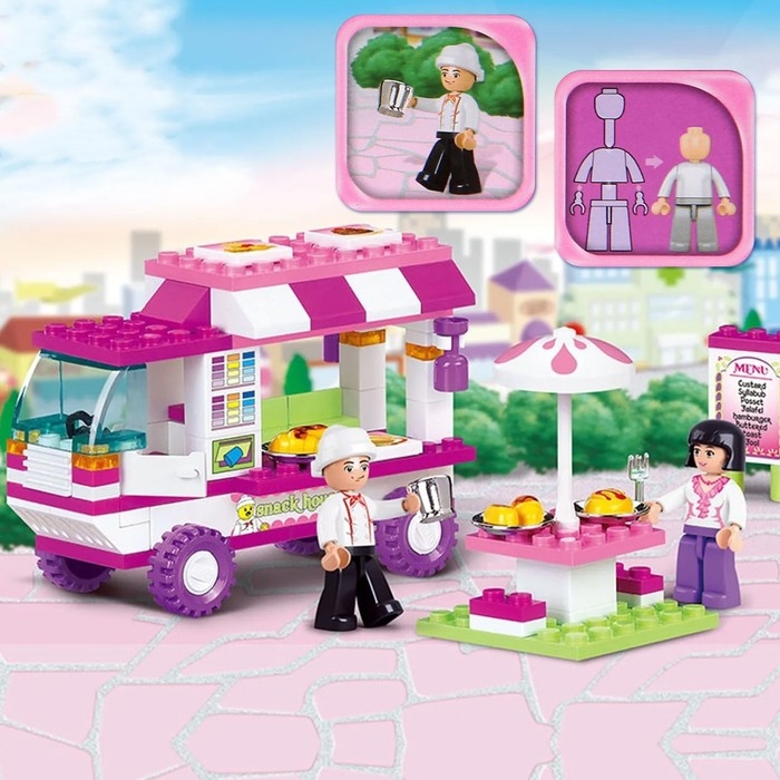 Конструктор «Розовая мечта: мобильный ресторан», 102 детали Конструктор «Розовая мечта: мобильный ресторан», 102 детали