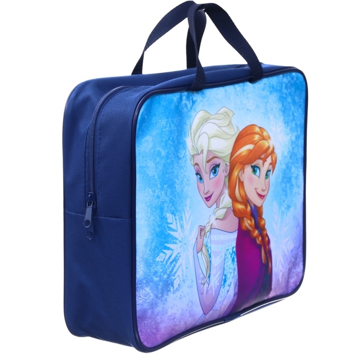 Папка с ручками текстильная А4, 350х270х100 мм, Холодное сердце Папка с ручками текстильная А4, 350х270х100 мм, Холодное сердце