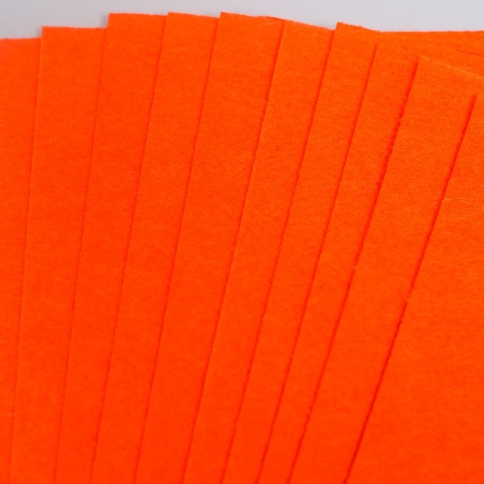 Фетр жёсткий Фетр жёсткий "Красный апельсин" 1 мм (набор 10 листов) формат А4