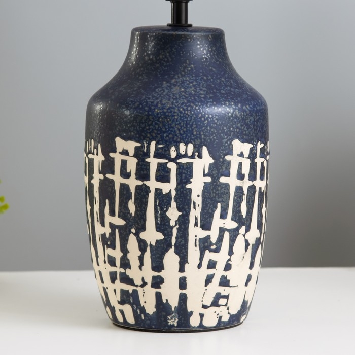 Настольная лампа Настольная лампа "Асфея" Е27 40Вт бело -синий 28х28х45,5 см RISALUX