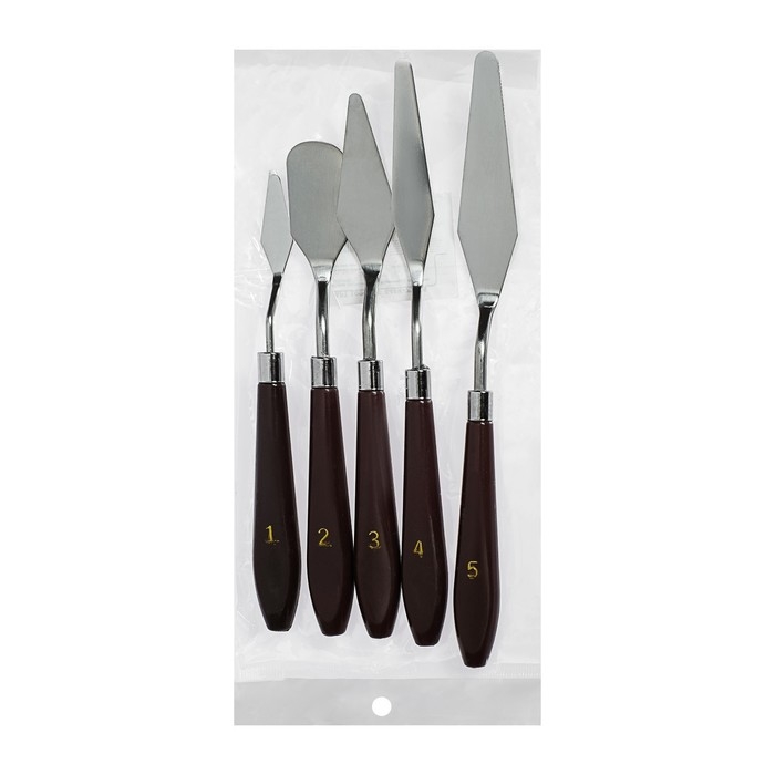 Набор мастихинов для художника, 5 предметов (1, 2, 3, 4, 5) Набор мастихинов для художника, 5 предметов (1, 2, 3, 4, 5)