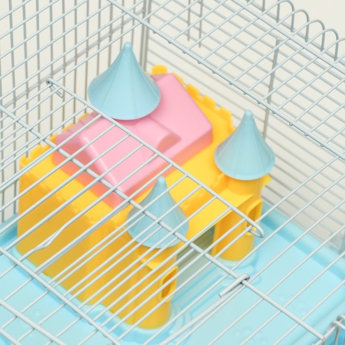 Клетка для грызунов Клетка для грызунов "Пижон", укомплектованная с замком, 37 х 27 х 30 см, голубая