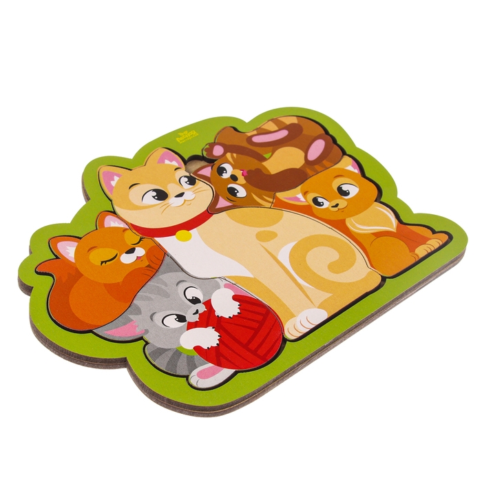 Головоломка «Кошка с котятами» для самых маленьких Головоломка «Кошка с котятами» для самых маленьких