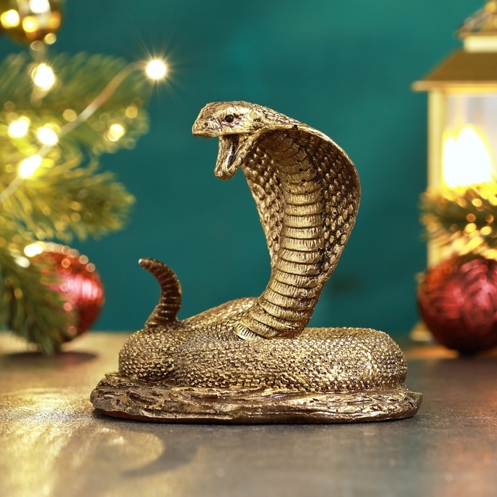 Новый год. Символ 2025. Фигура Новый год. Символ 2025. Фигура "Змея Кобра" бронза, 9х12см