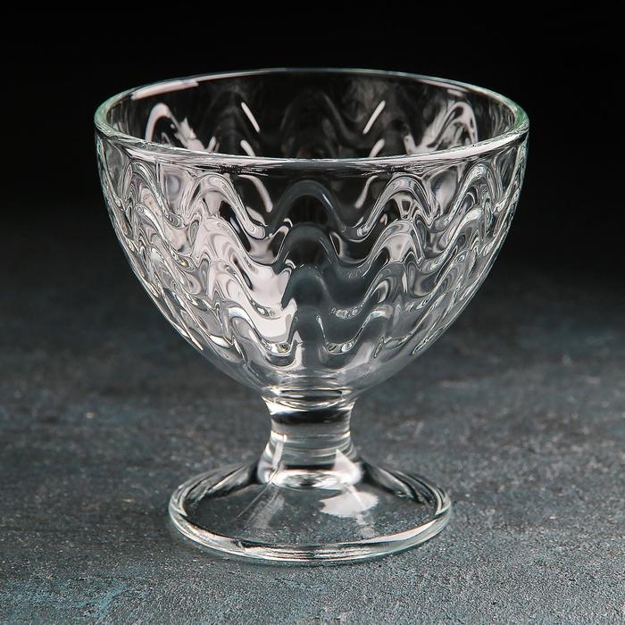 Креманка стеклянная «Мальва. Волна», 310 мл, d=10 см Креманка стеклянная «Мальва. Волна», 310 мл, d=10 см