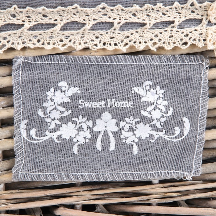 Корзина стеллажная Корзина стеллажная "Лён", 34х25х16 см, серый