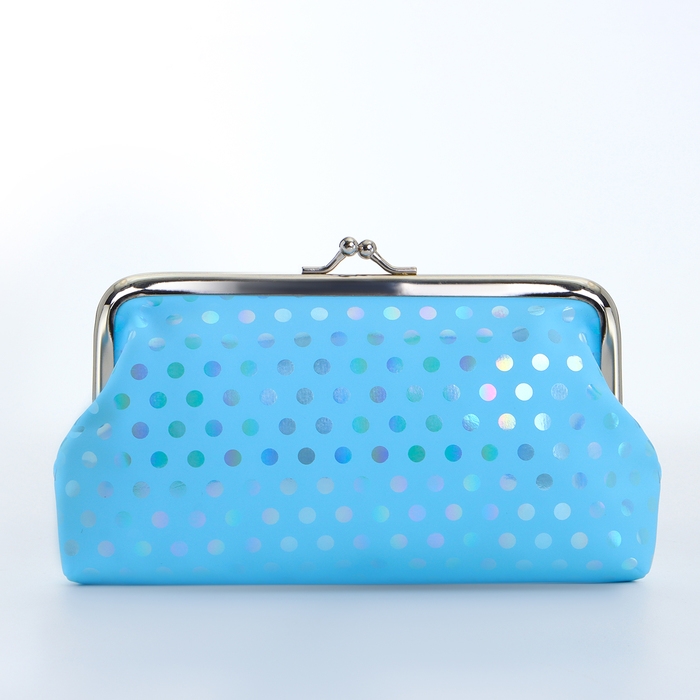 Косметичка на фермуаре, цвет голубой Косметичка на фермуаре, цвет голубой