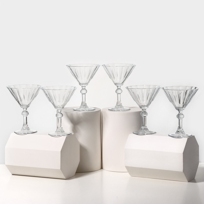 Набор стеклянных фужеров DIAMOND-NEW, 238 мл, 6 шт Набор стеклянных фужеров DIAMOND-NEW, 238 мл, 6 шт