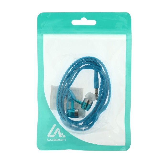 Наушники LuazON VBT 1.10 Наушники LuazON VBT 1.10 "Молния", вакуумные, микрофон, синие