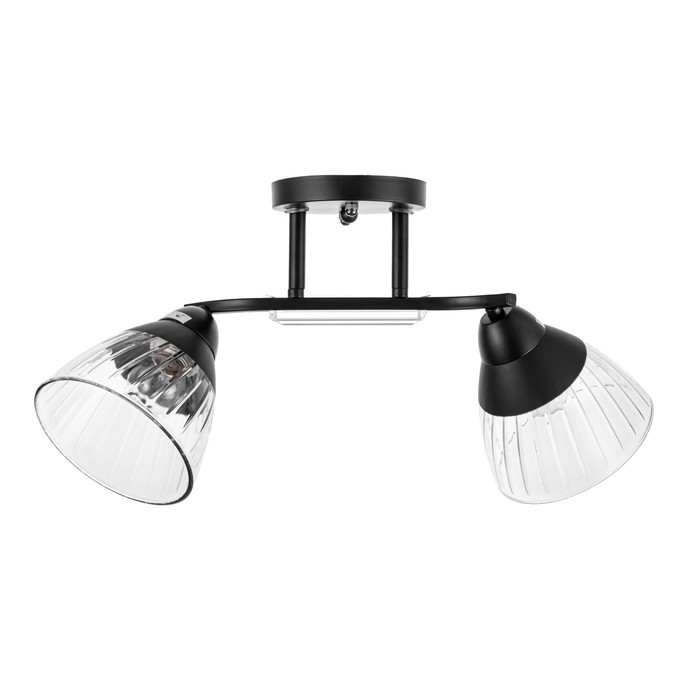Люстра потолочная Люстра потолочная "Аррон" E27 2х40Вт черный 46х19х24см
