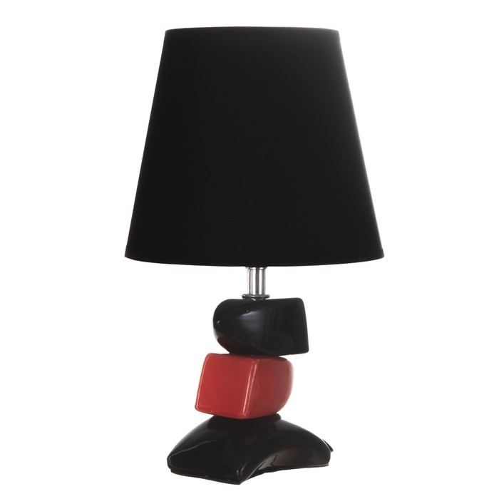 Настольная лампа Настольная лампа "Дасия" E14 40Вт черно-красный 18х18х29 см RISALUX