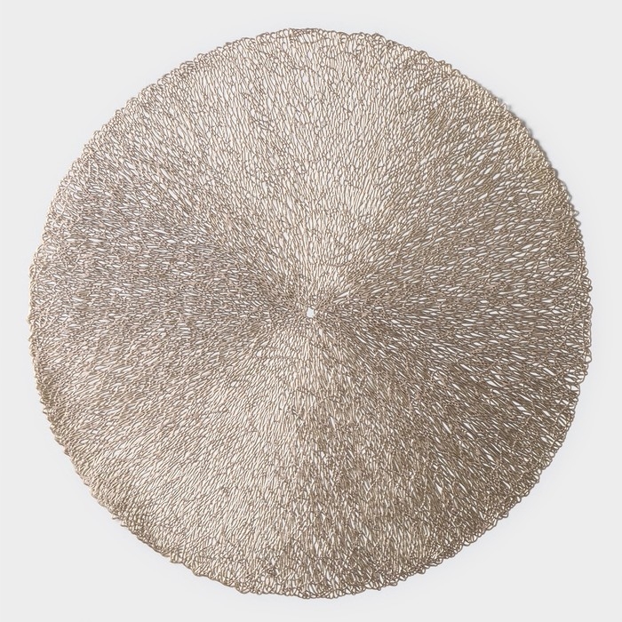 Набор салфеток сервировочных на стол Доляна «Соломка», d=38 см, 4 шт, цвет золото Набор салфеток сервировочных на стол Доляна «Соломка», d=38 см, 4 шт, цвет золото