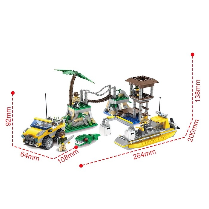 Конструктор Джунгли «База исследователей», 536 деталей