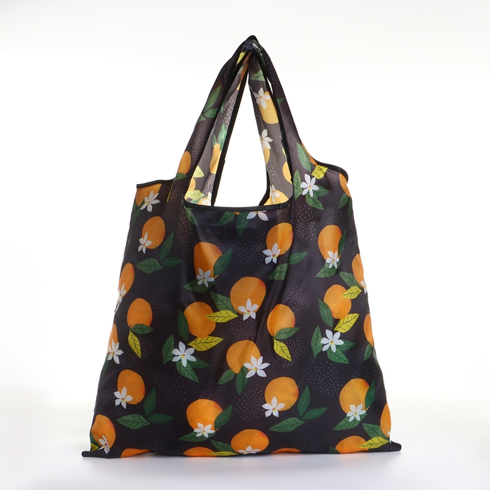 Сумка хозяйственная без застёжки, складная, цвет чёрный Сумка хозяйственная без застёжки, складная, цвет чёрный