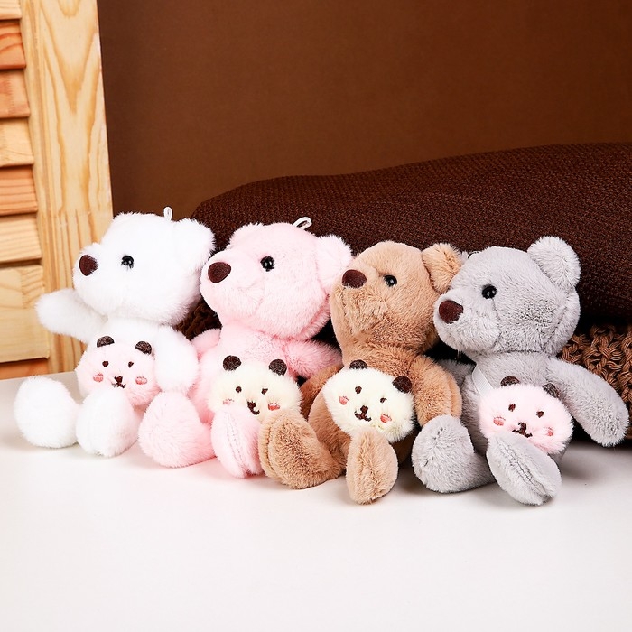 Мягкая игрушка «Медвежонок», 11 см, цвета МИКС Мягкая игрушка «Медвежонок», 11 см, цвета МИКС