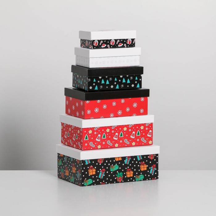 Набор подарочных коробок 10 в 1 «С НГ», 12 х 7 х 4 - 32.5 х 20 х 12.5 см, Новый год