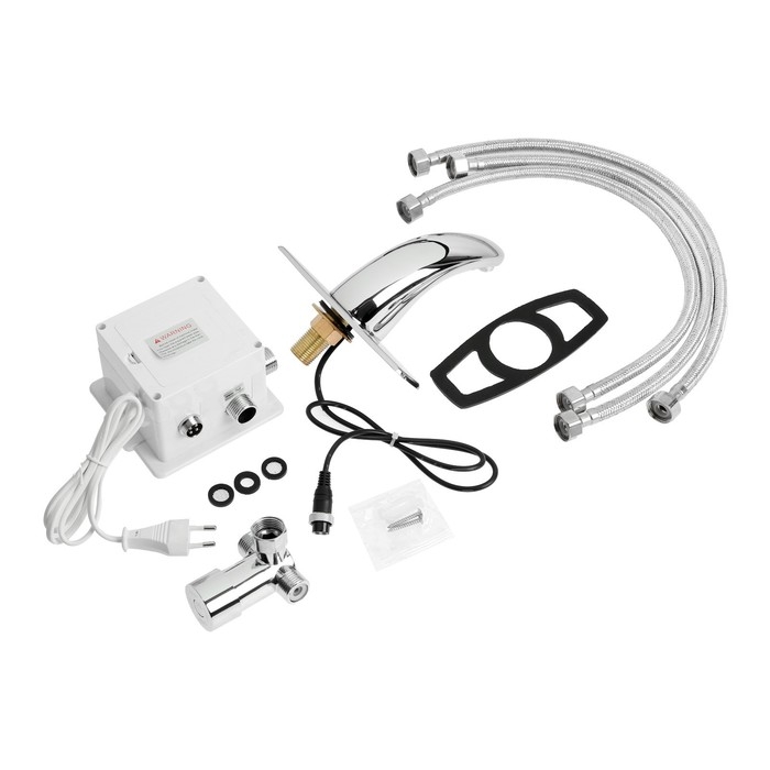 Смеситель для раковины ZEIN ZC-012, сенсорный, латунь, хром Смеситель для раковины ZEIN ZC-012, сенсорный, латунь, хром