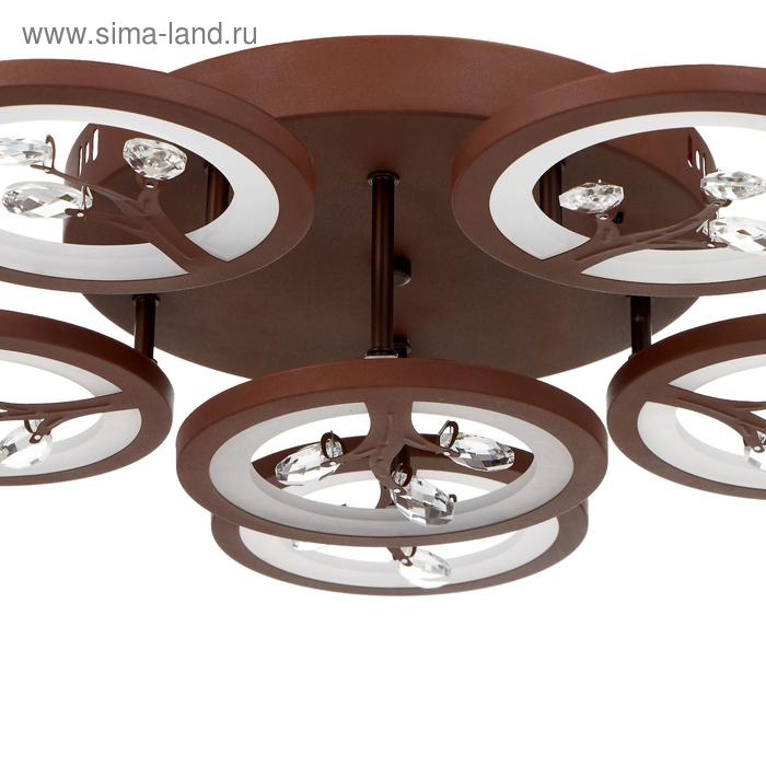 Люстра с ПДУ 661315/6 LED 120Вт 3 режима 3000-6000К кофе 59x59x13,5 см