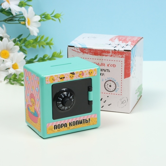 Копилка пластик Копилка пластик "Сейф. Утки миллионеры" МИКС 8,5х6х8,5см