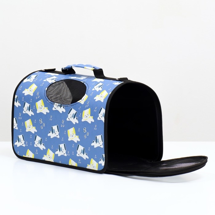 Сумка - переноска животных Сумка - переноска животных "Щенки", голубая, размер M, 45 х 21 х 27 см 9897527