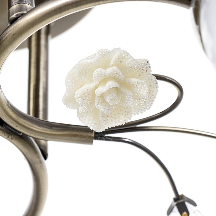 Люстра Люстра "Летний цвет" 3х60Вт E27 античная бронза 43х43х25см