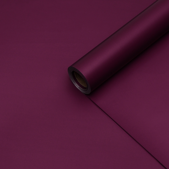 Пленка для цветов тонированная, матовая, красный пурпур, 0,5 х 10 м ±1 см, 65 мкм