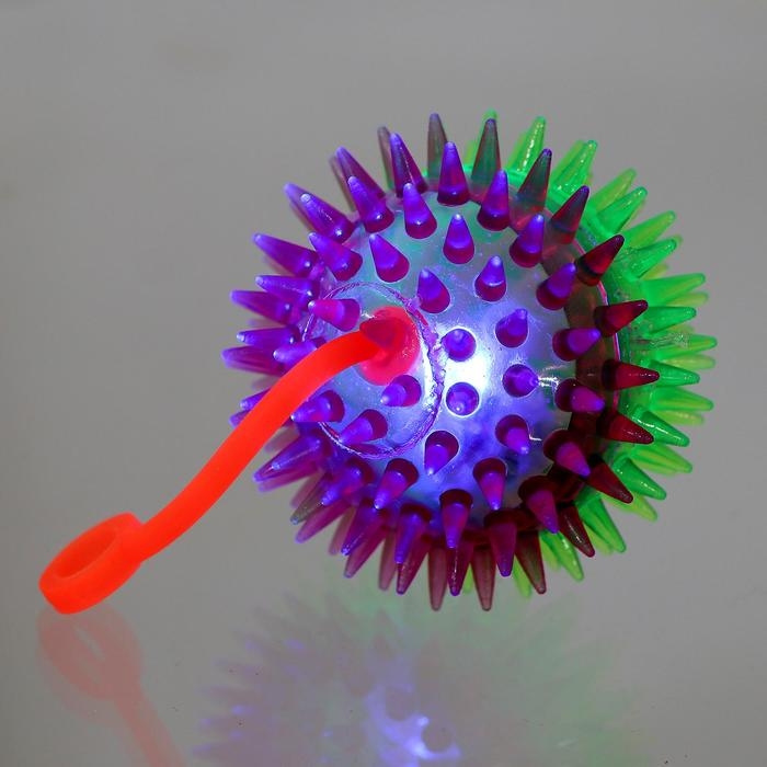 Мяч, световой, прозрачный, на резинке, 6,5 см, цвета МИКС Мяч, световой, прозрачный, на резинке, 6,5 см, цвета МИКС