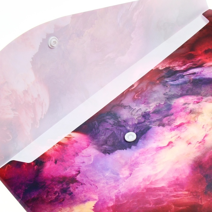 Папка-конверт Папка-конверт "Краски" на кнопке А4, 350 мкр, 3D