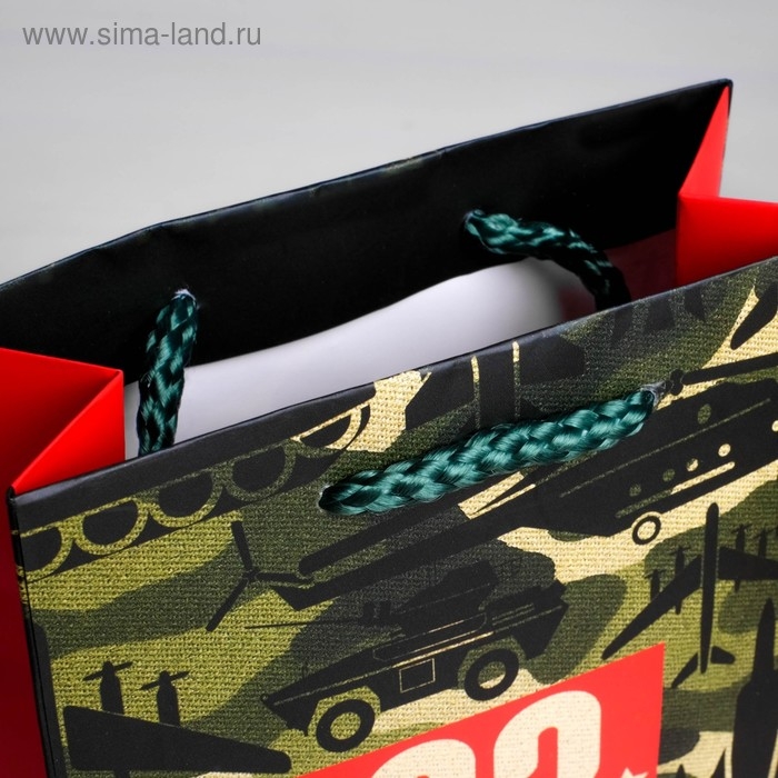 Пакет подарочный ламинированный вертикальный, упаковка, «С 23 февраля!», ML 23 х 27 х 11,5 см Пакет подарочный ламинированный вертикальный, упаковка, «С 23 февраля!», ML 23 х 27 х 11,5 см