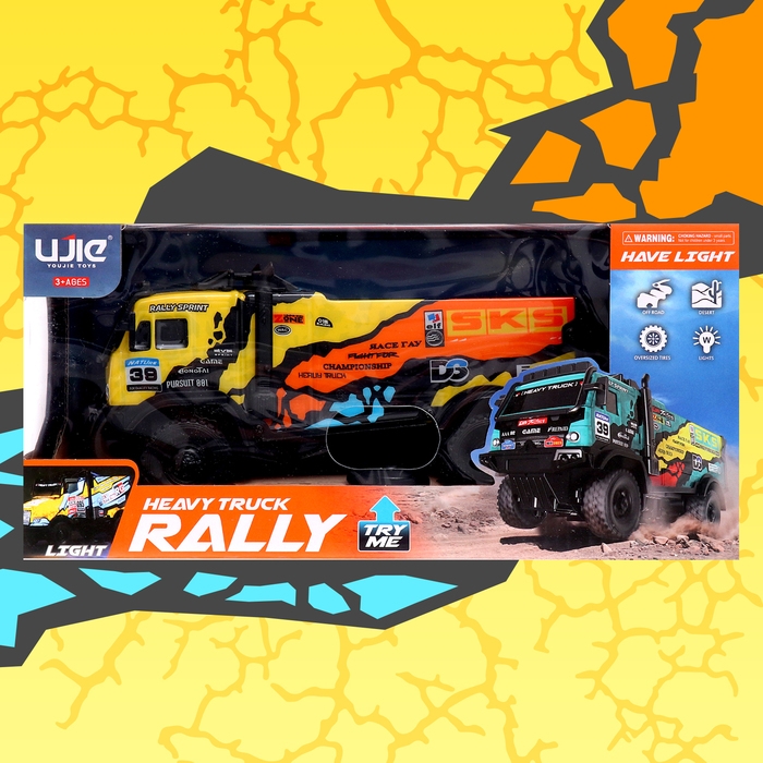 Грузовик радиоуправляемый «Ралли», световые эффекты, работает от батареек Грузовик радиоуправляемый «Ралли», световые эффекты, работает от батареек