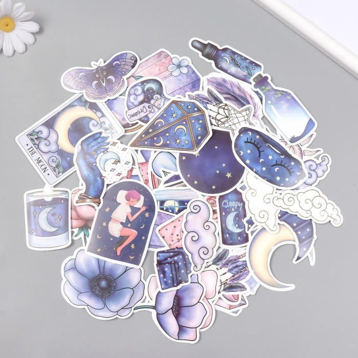 Наклейки для творчества Наклейки для творчества "Гадалка" набор 50 шт 4х8 см