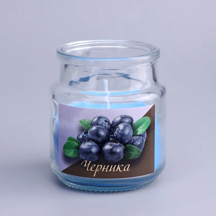 Свеча в банке ароматическая  Свеча в банке ароматическая "Лесная черника" 6х8,5см