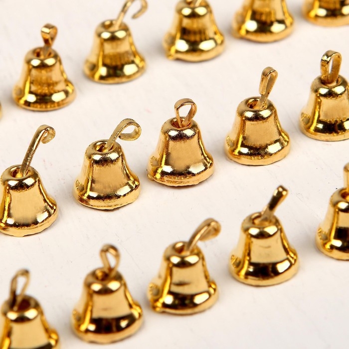 Колокольчик для рукоделия, набор 40 шт., размер 1 шт. — 0,6 см, цвет золотой Колокольчик для рукоделия, набор 40 шт., размер 1 шт. — 0,6 см, цвет золотой