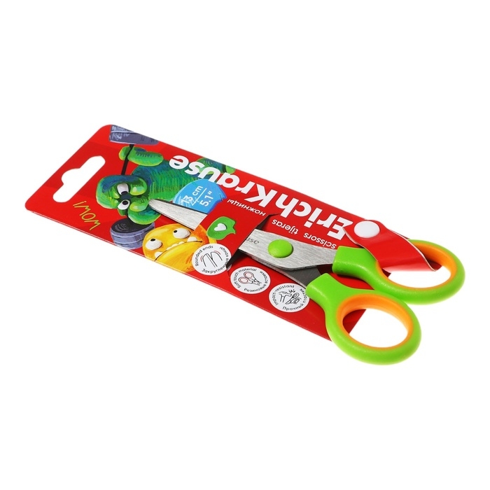 Ножницы детские 13 см ErichKrause Junior Softy Jolly Friends, закругленные концы, удобные ручки, блистер, МИКС (цена за 1 штуку) Ножницы детские 13 см ErichKrause Junior Softy Jolly Friends, закругленные концы, удобные ручки, блистер, МИКС (цена за 1 штуку)