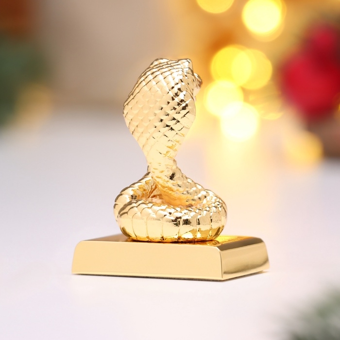 Сувенир Змея на подставке с монеткой и пожеланием Сувенир Змея на подставке с монеткой и пожеланием "Здоровья", вид 2, 4х2,5х5 см