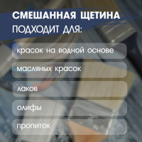 Кисть-макловица ТУНДРА, смешанная щетина, пластиковая рукоятка, 50х180 мм