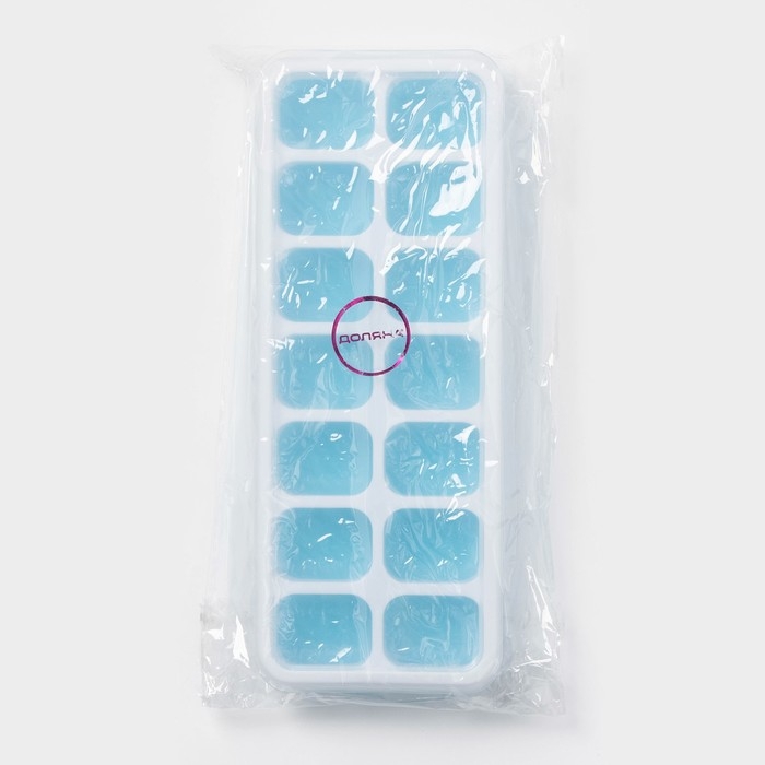 Форма для льда с крышкой Доляна, 25×9,5×2,5 см, 14 ячеек (4×3×2 см), цвет МИКС Форма для льда с крышкой Доляна, 25×9,5×2,5 см, 14 ячеек (4×3×2 см), цвет МИКС