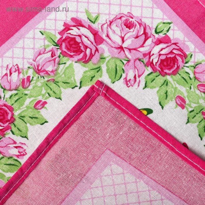 Набор женских носовых платков, принт МИКС, размер 28х28 см-10 шт, ситец Набор женских носовых платков, принт МИКС, размер 28х28 см-10 шт, ситец