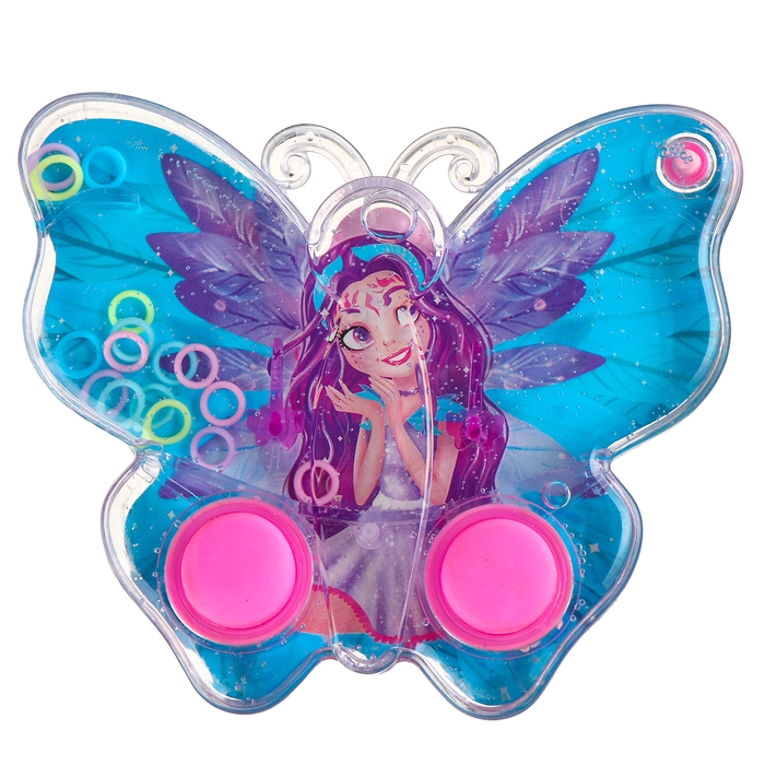 Водная игра с колечками «Бабочка», цвет голубой Водная игра с колечками «Бабочка», цвет голубой