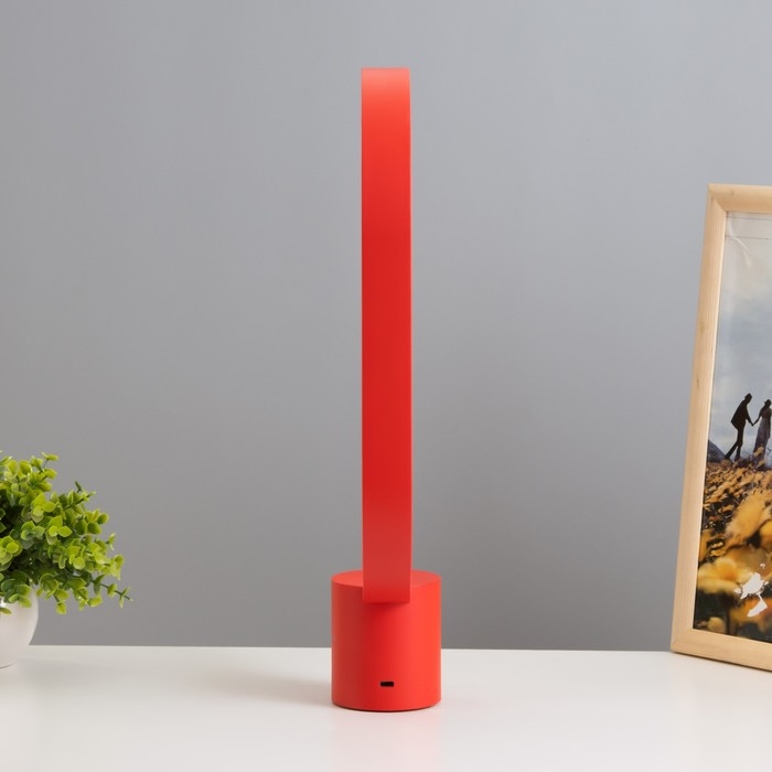 Настольная лампа Настольная лампа "Баланс" LED 3Вт 4000К красный 20х7х40см RISALUX