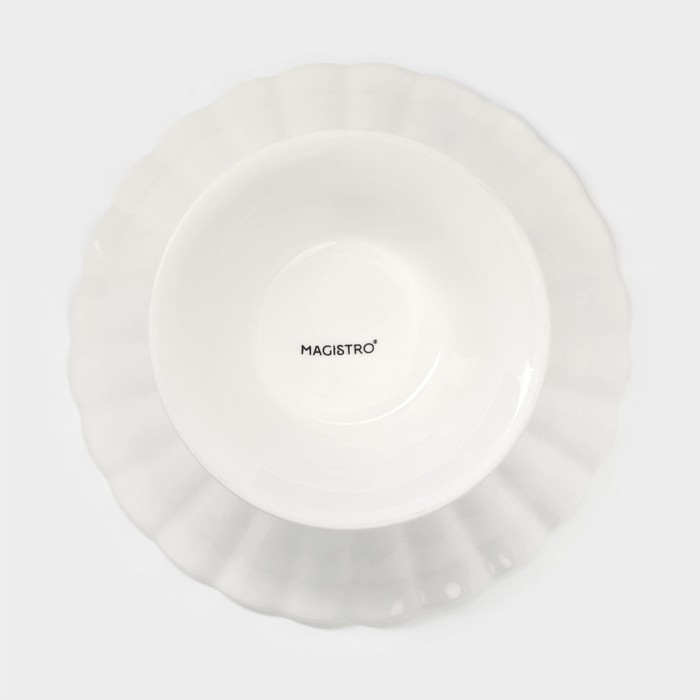 Подставка для десертов фарфоровая Magistro «Цветок», d=21,5 см