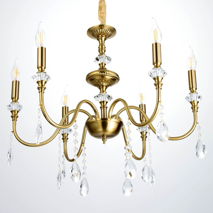 Люстра Люстра "Ланди" 6х40Вт Е14 латунь 60х60х50 см BayerLux