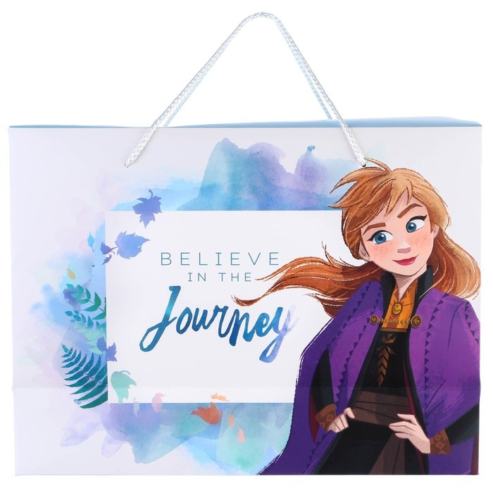 Пакет-коробка, 40 х 30 х 15 см  Пакет-коробка, 40 х 30 х 15 см "Journey", Холодное сердце